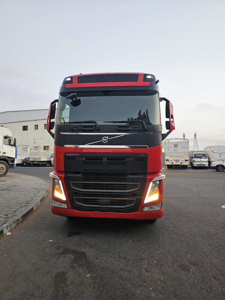 red volvo truck